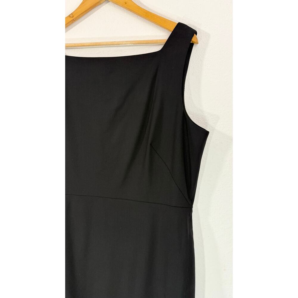 M.M.LaFleur Cynthia Dress Black Wool Sheath Square Neck Work Size 16 - Picture 7 of 12